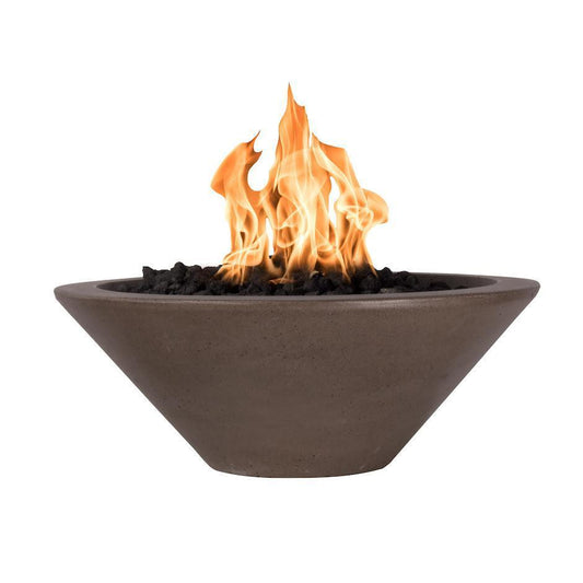 Top Fires Cazo 24-Inch Round Concrete Gas Fire Bowl - Electronic (OPT-24RFOE)