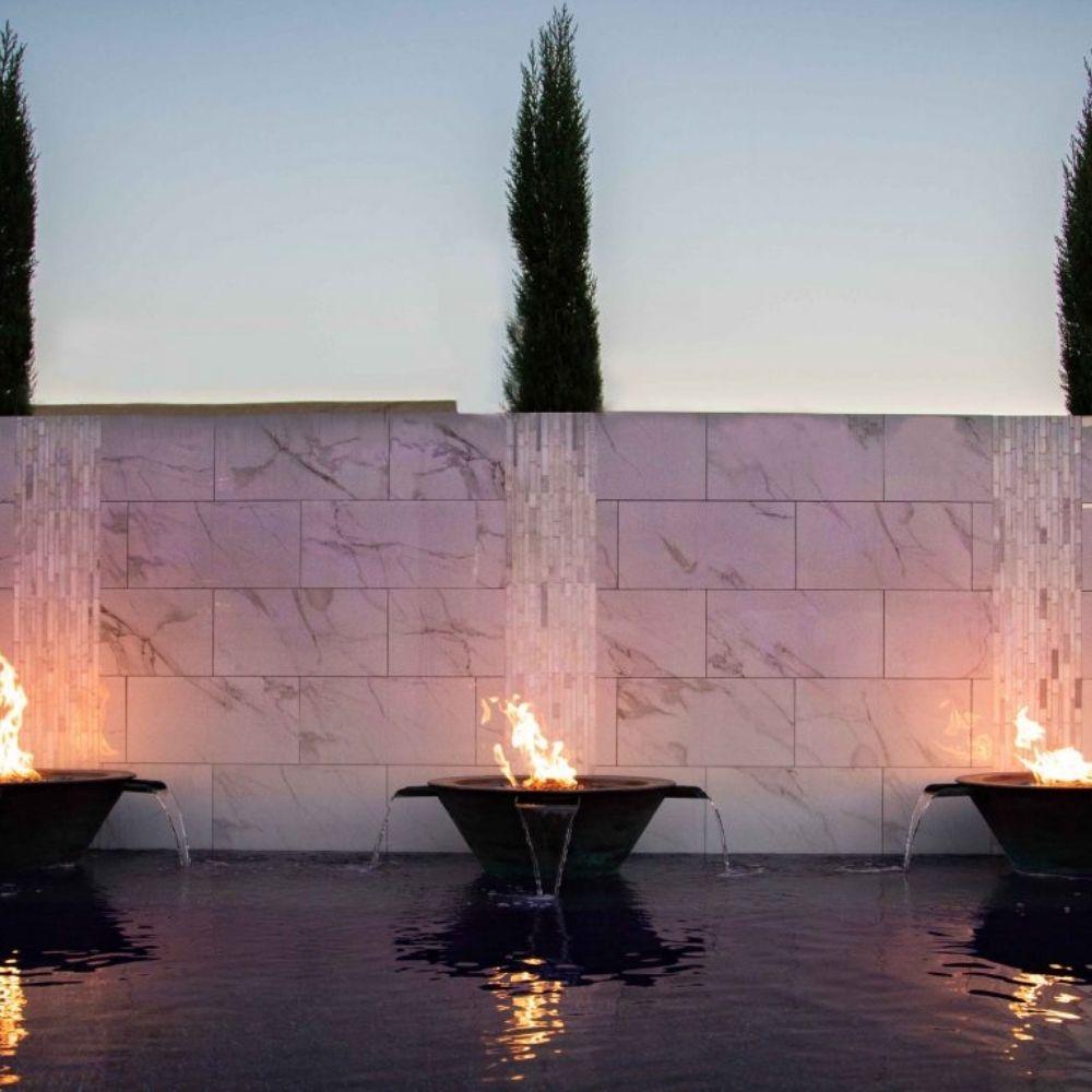 Top Fires Cazo 30-Inch 4 Way Copper Gas Fire and Water Bowl - Electronic (OPT-4W30E)