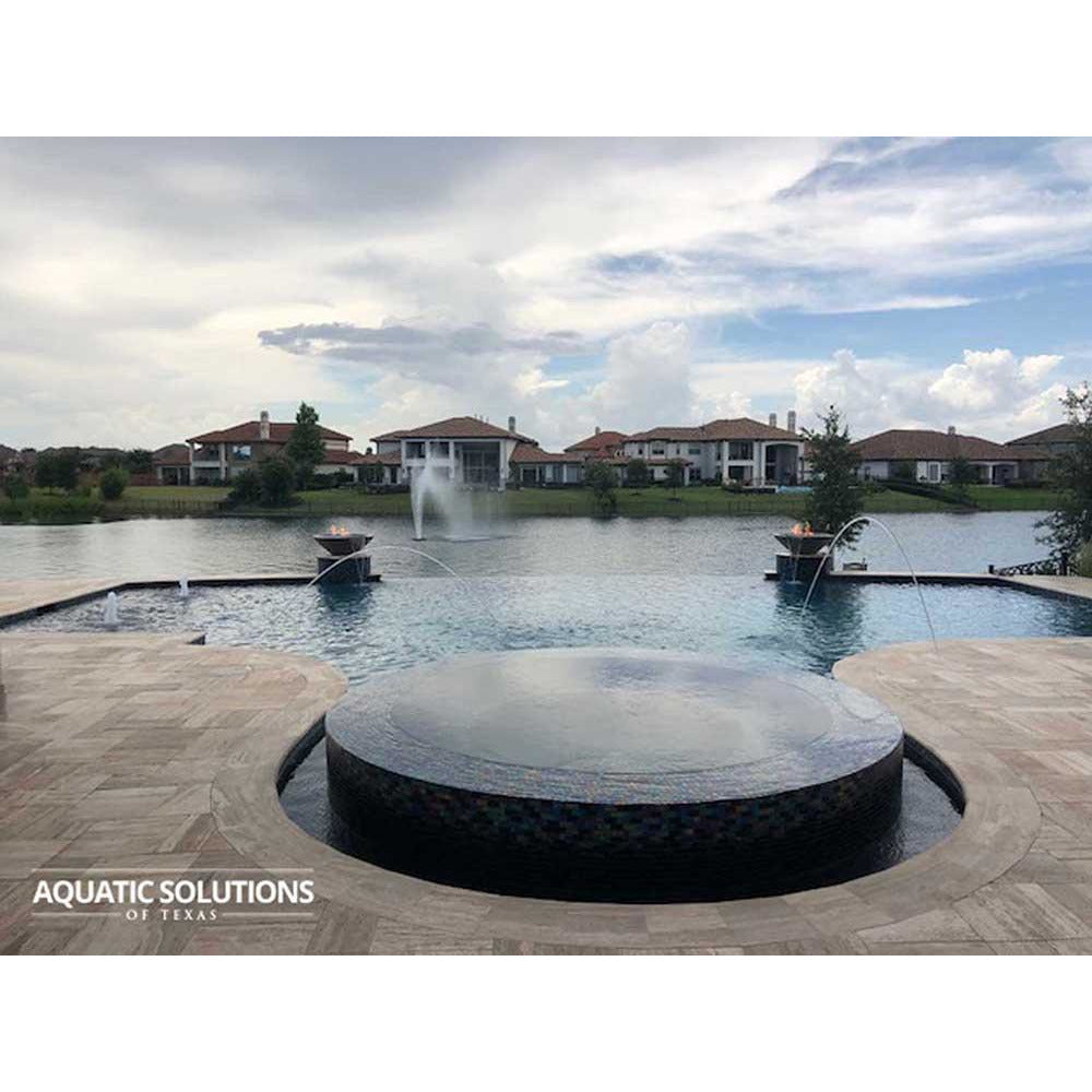 Top Fires Cazo 31-Inch Round Concrete Gas Fire and Water Bowl - Match Lit (OPT-31RFW)