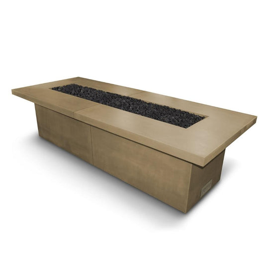 Top Fires Newport Rectangular Concrete Gas Fire Table - Electronic