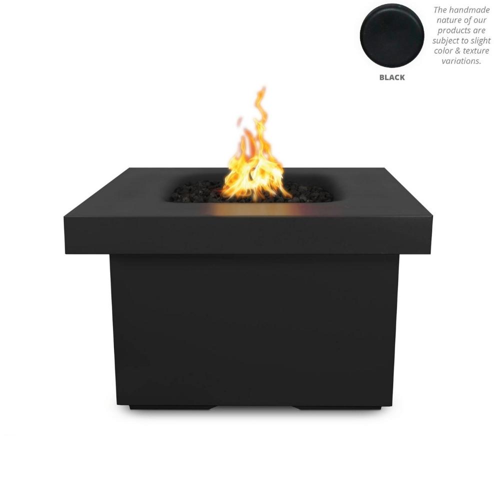 Top Fires Ramona 36-Inch Square GFRC Gas Fire Pit Table - Flame Sense