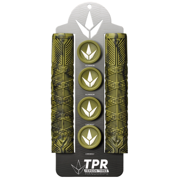 Envy Handgrips V3 (TPR) - Olive/Black (Pair)