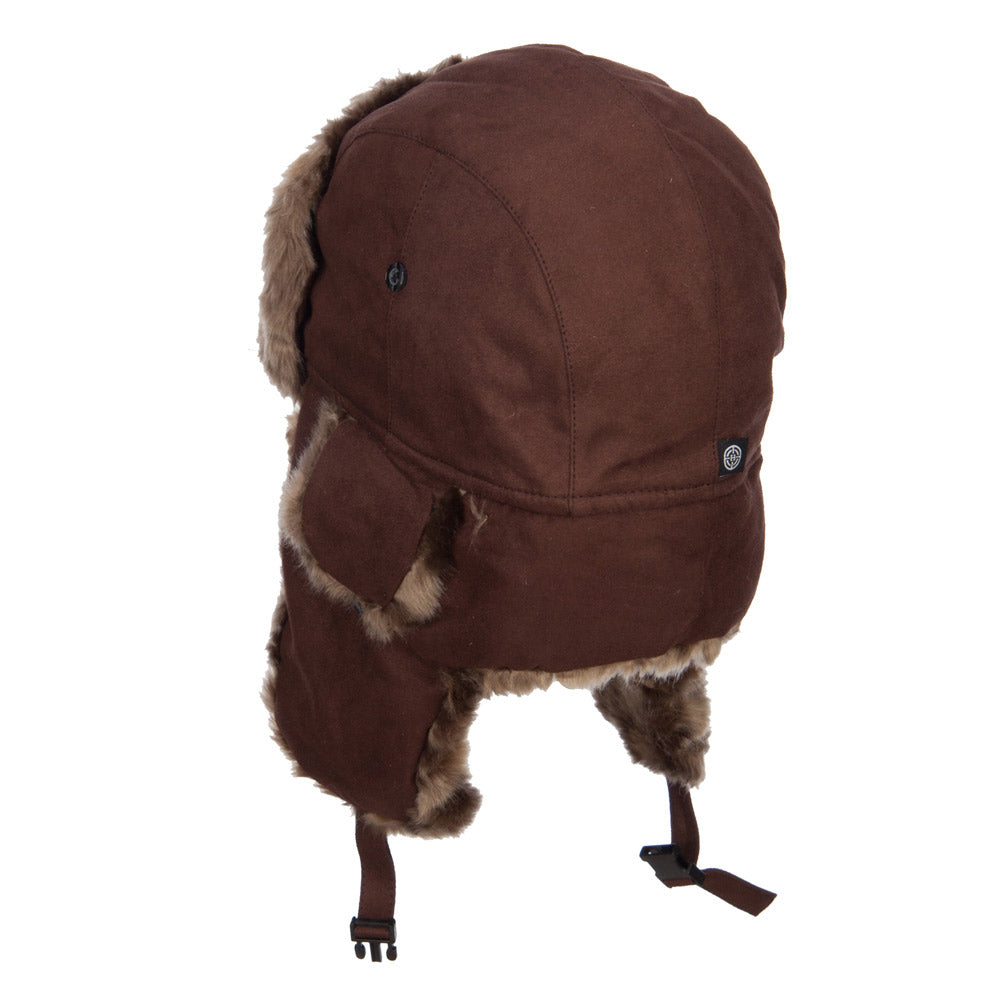 Suede Solid Faux Fur Trooper Hat