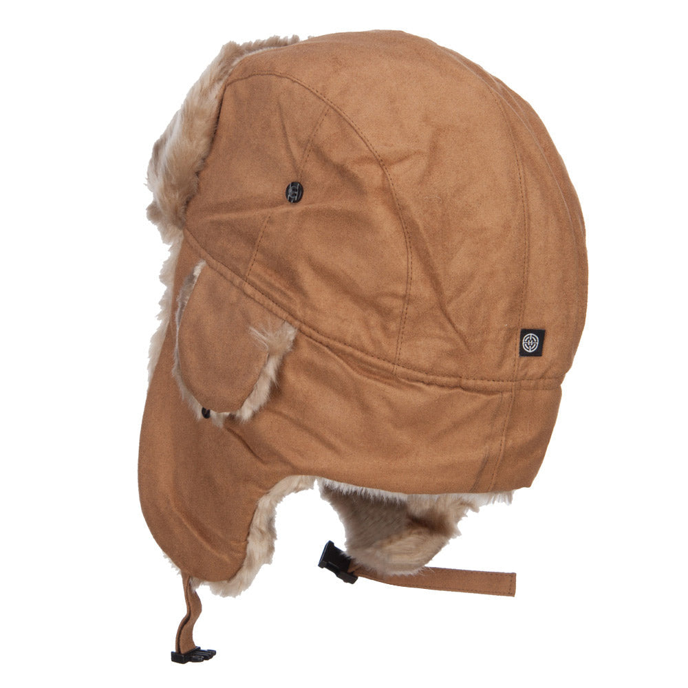 Suede Solid Faux Fur Trooper Hat