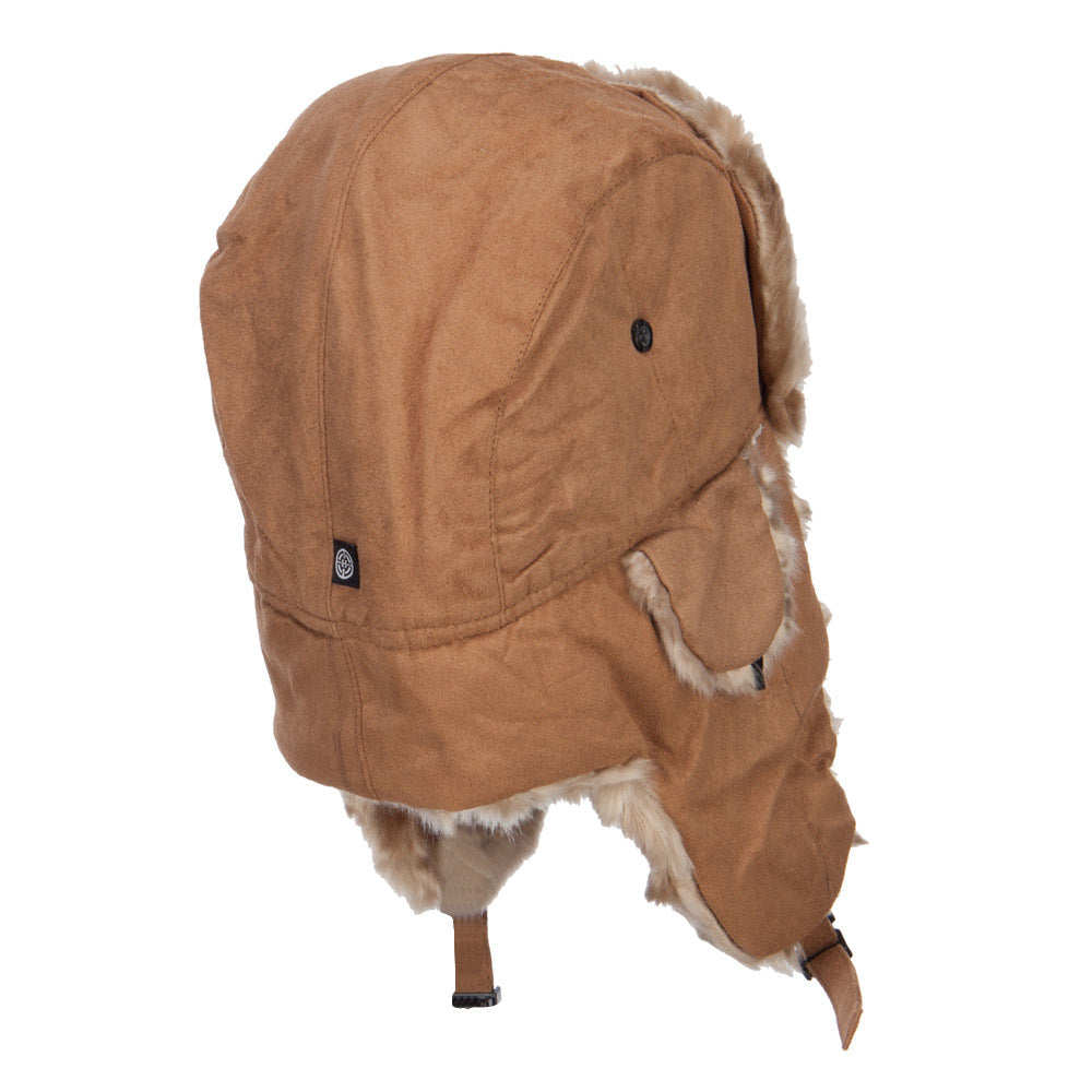Suede Solid Faux Fur Trooper Hat