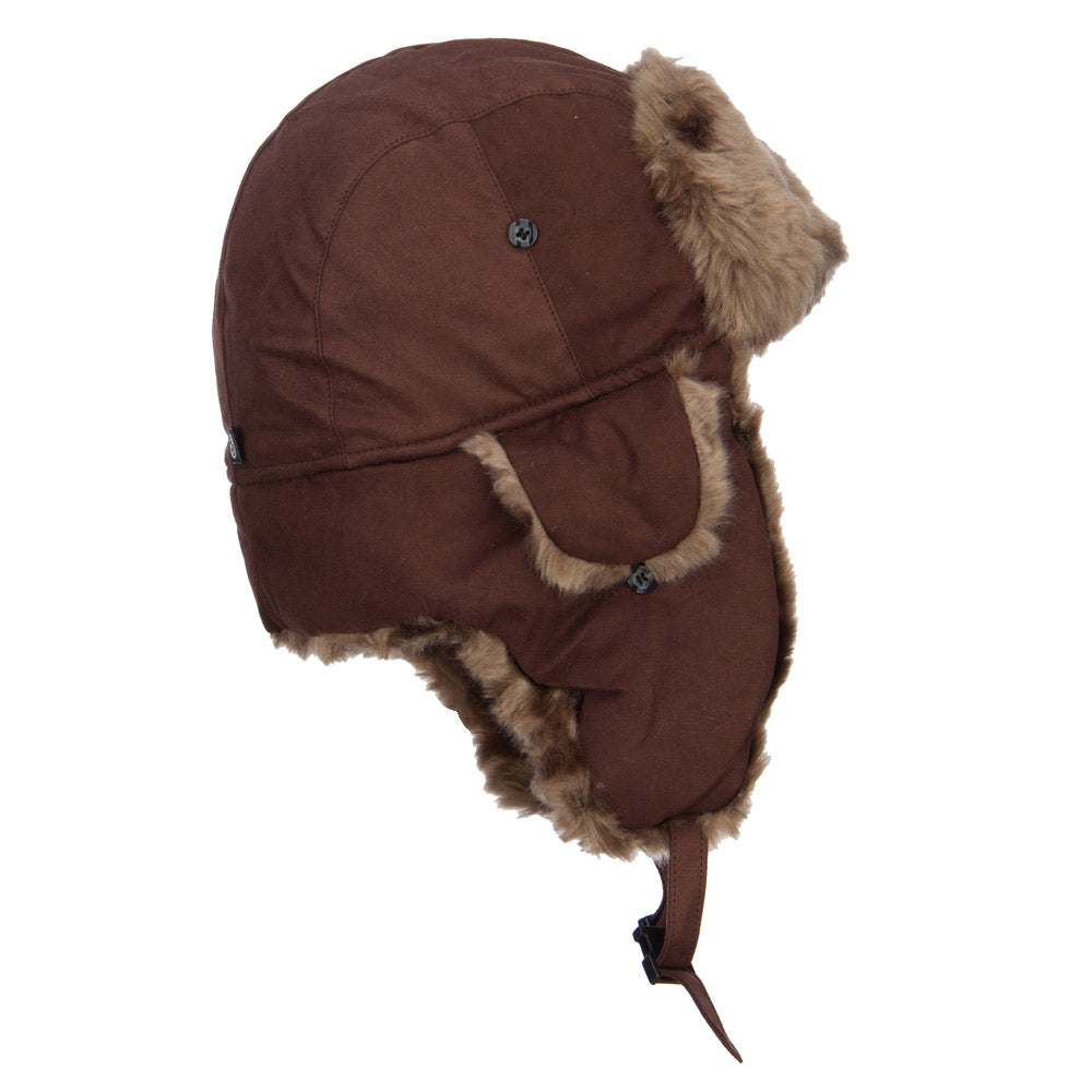 Suede Solid Faux Fur Trooper Hat