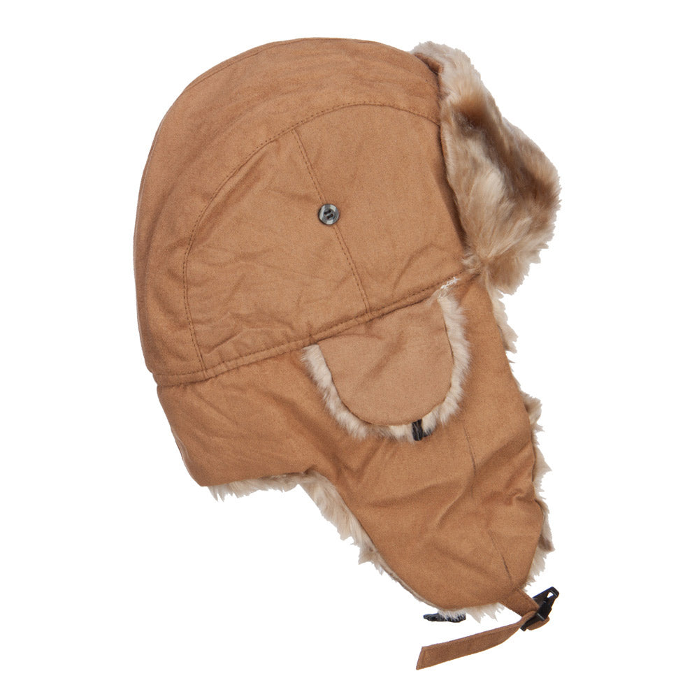 Suede Solid Faux Fur Trooper Hat
