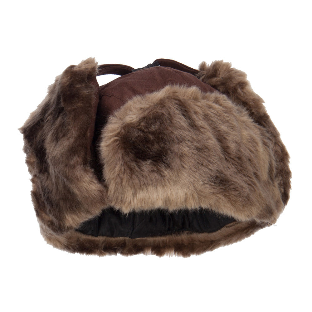 Suede Solid Faux Fur Trooper Hat