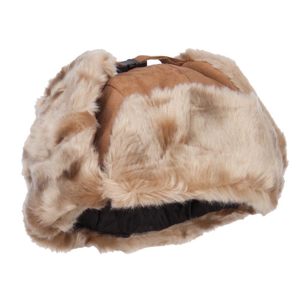 Suede Solid Faux Fur Trooper Hat