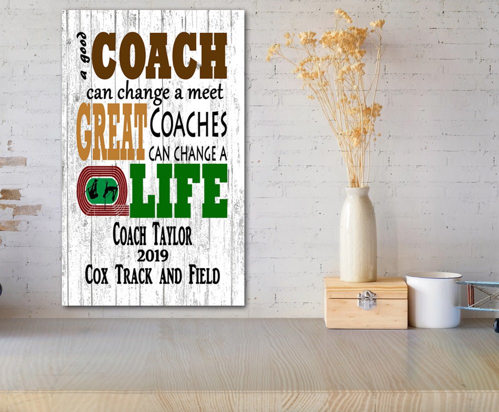 Track Coach Gift Plaque For Great TRACK & FIELD Coaches