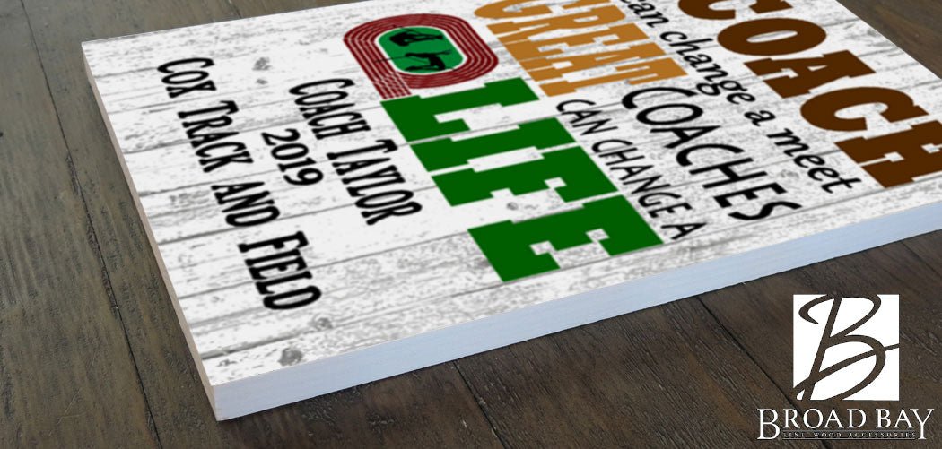 Track Coach Gift Plaque For Great TRACK & FIELD Coaches