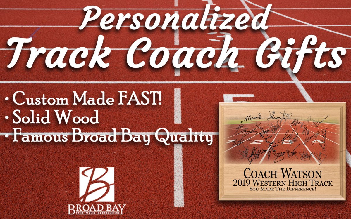 Track Coach Gift Plaque PERSONALIZED Track & Field Team Coaches