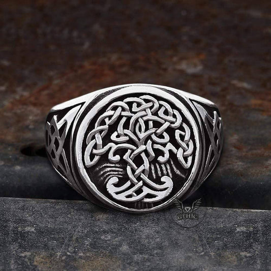 Tree of Life Celtics Stainless Steel Viking Ring