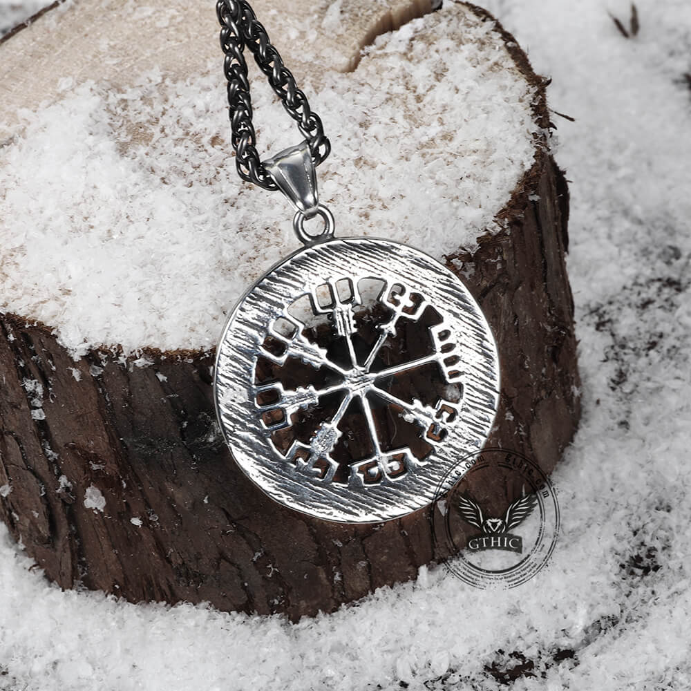 Triangle Valknut Compass Stainless Steel Viking Pendant