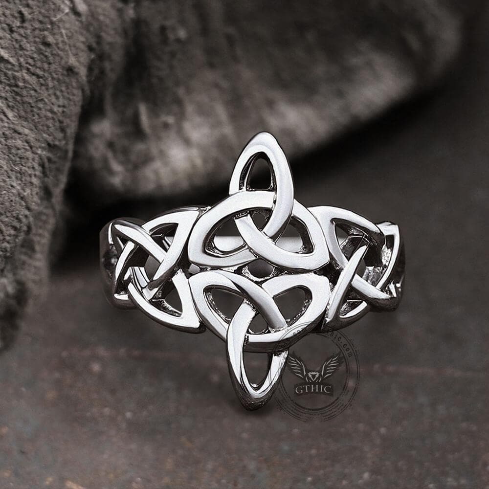 Triquetra Irish Celtics Stainless Steel Viking Ring