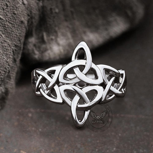 Triquetra Irish Celtics Stainless Steel Viking Ring