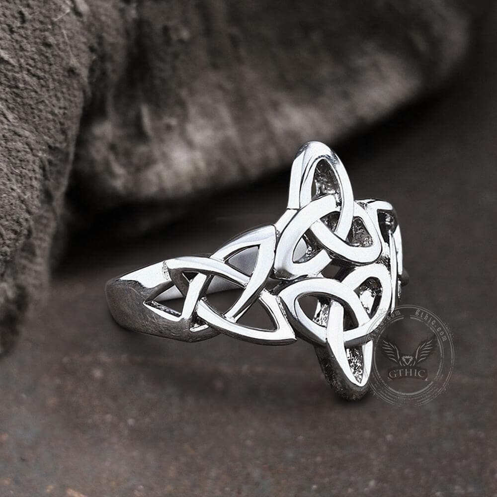 Triquetra Irish Celtics Stainless Steel Viking Ring