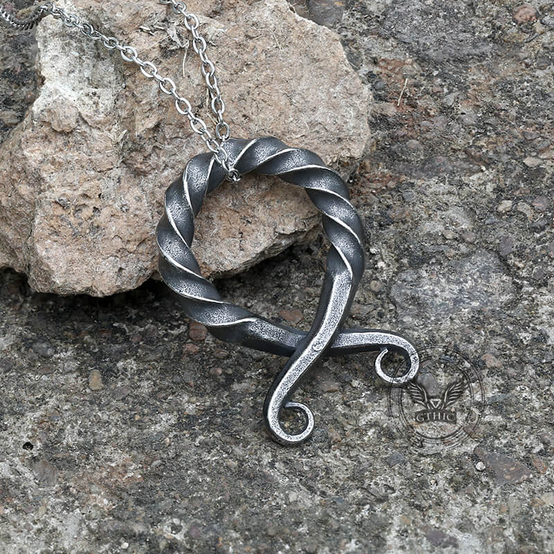 Troll Cross Stainless Steel Occultisme Pendant