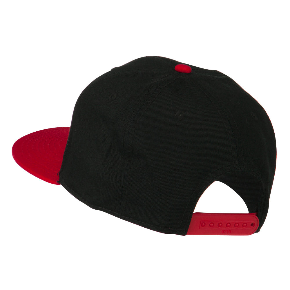 Two Tone Superior Cotton Twill Flat Bill Snapback Cap