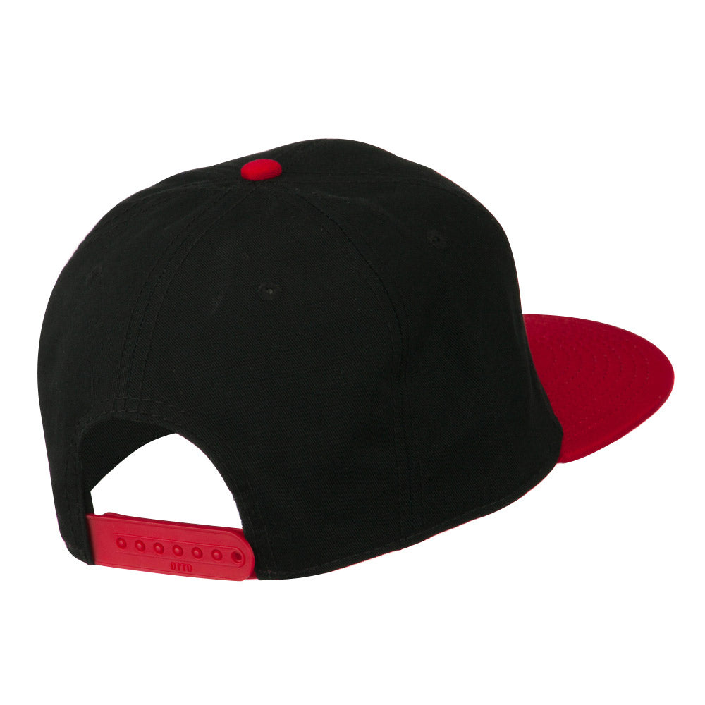 Two Tone Superior Cotton Twill Flat Bill Snapback Cap