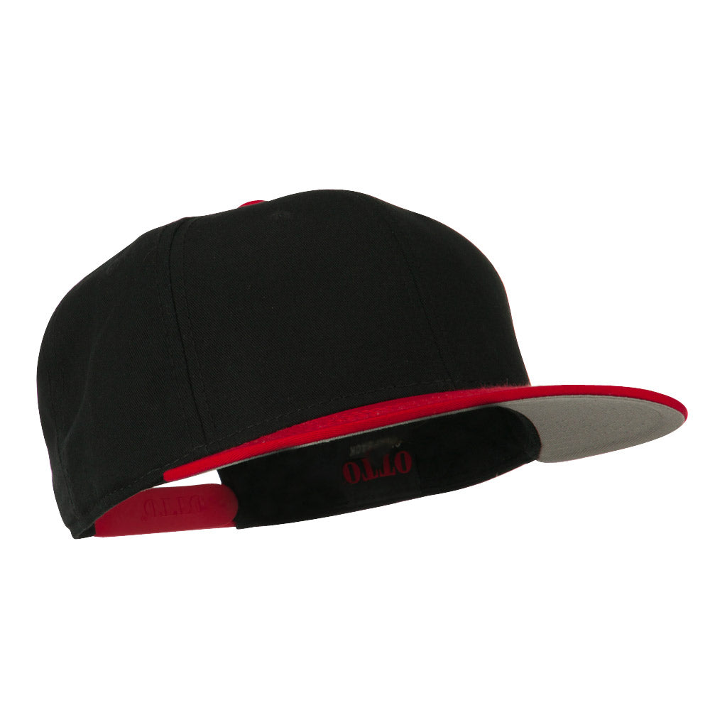 Two Tone Superior Cotton Twill Flat Bill Snapback Cap