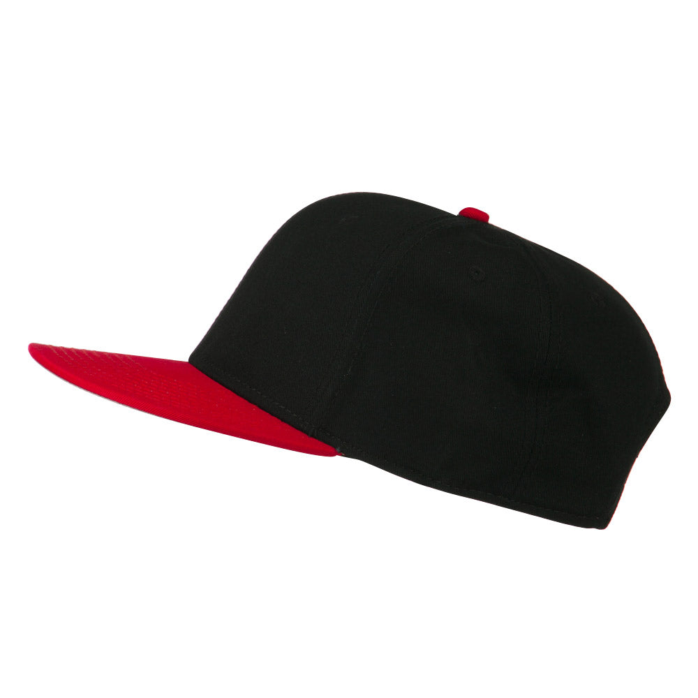 Two Tone Superior Cotton Twill Flat Bill Snapback Cap