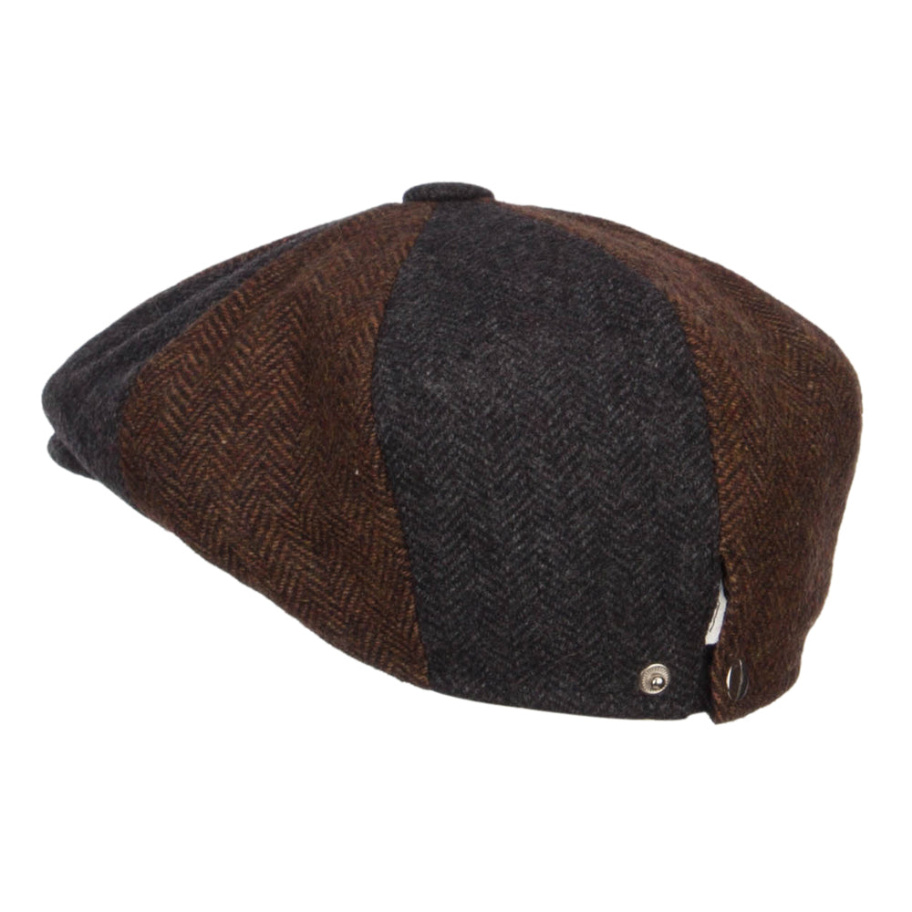 Men's Two Tone Wool 8 Panel Newsboy Hat