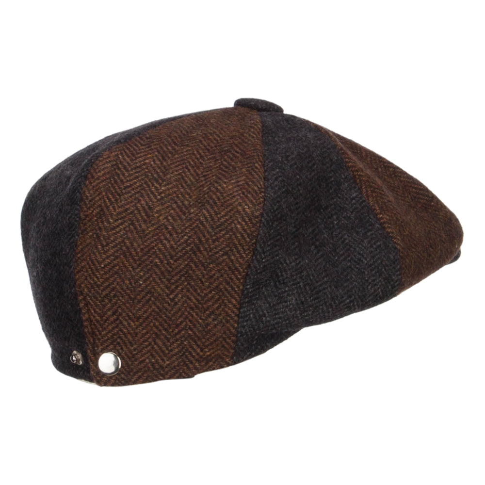Men's Two Tone Wool 8 Panel Newsboy Hat