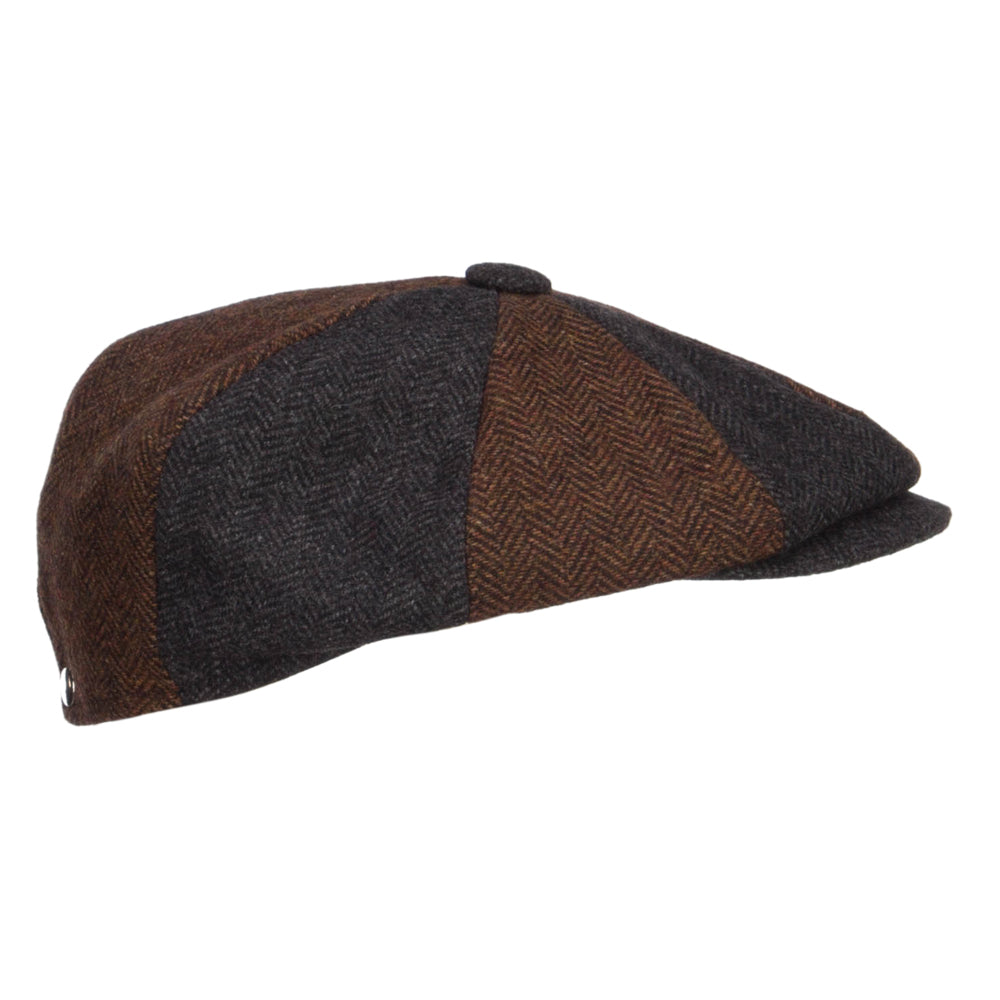 Men's Two Tone Wool 8 Panel Newsboy Hat