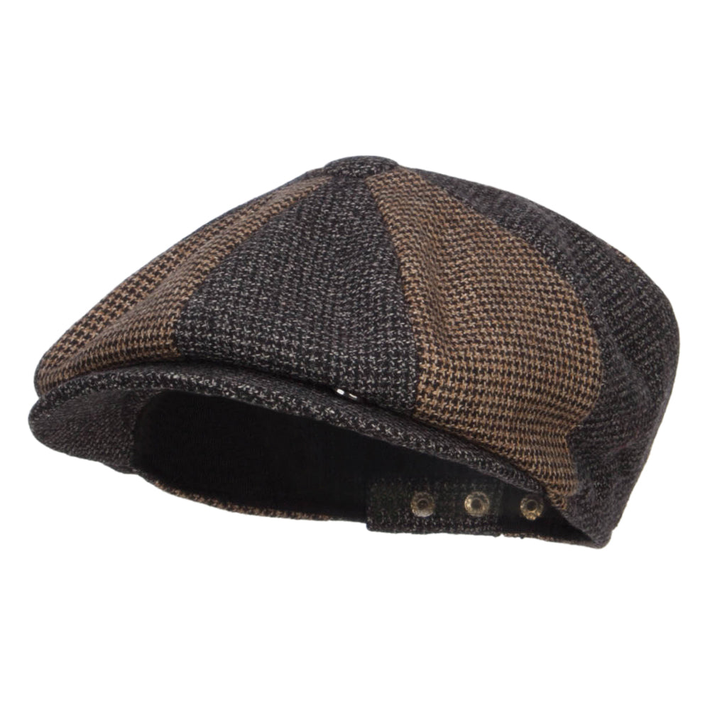 Men's Two Tone Wool 8 Panel Newsboy Hat