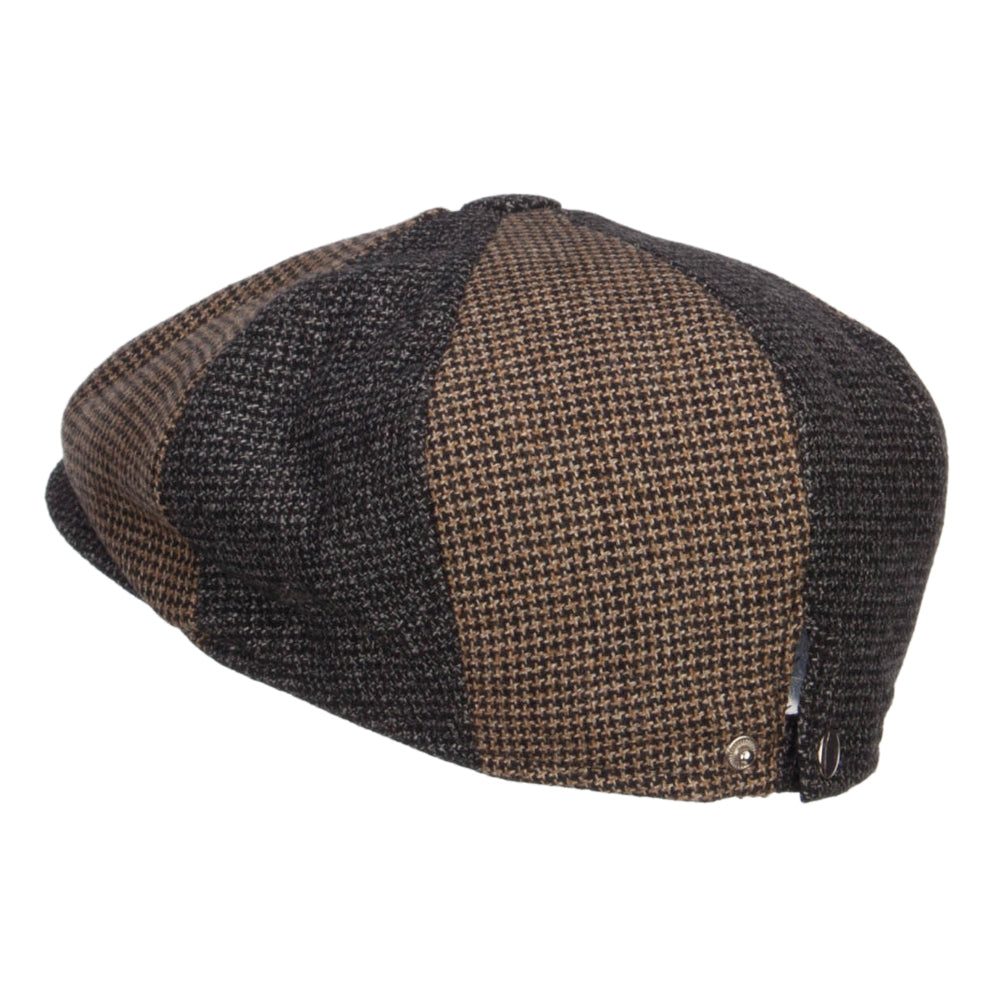 Men's Two Tone Wool 8 Panel Newsboy Hat