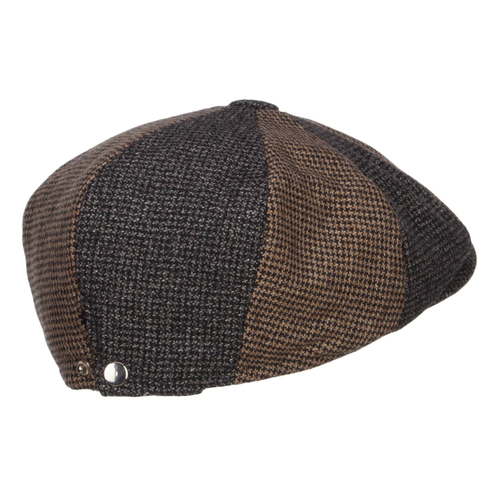 Men's Two Tone Wool 8 Panel Newsboy Hat