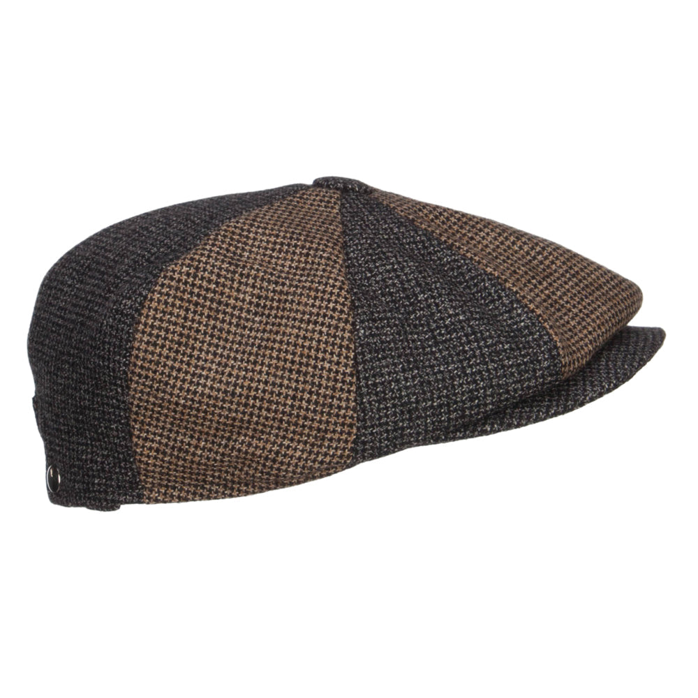 Men's Two Tone Wool 8 Panel Newsboy Hat