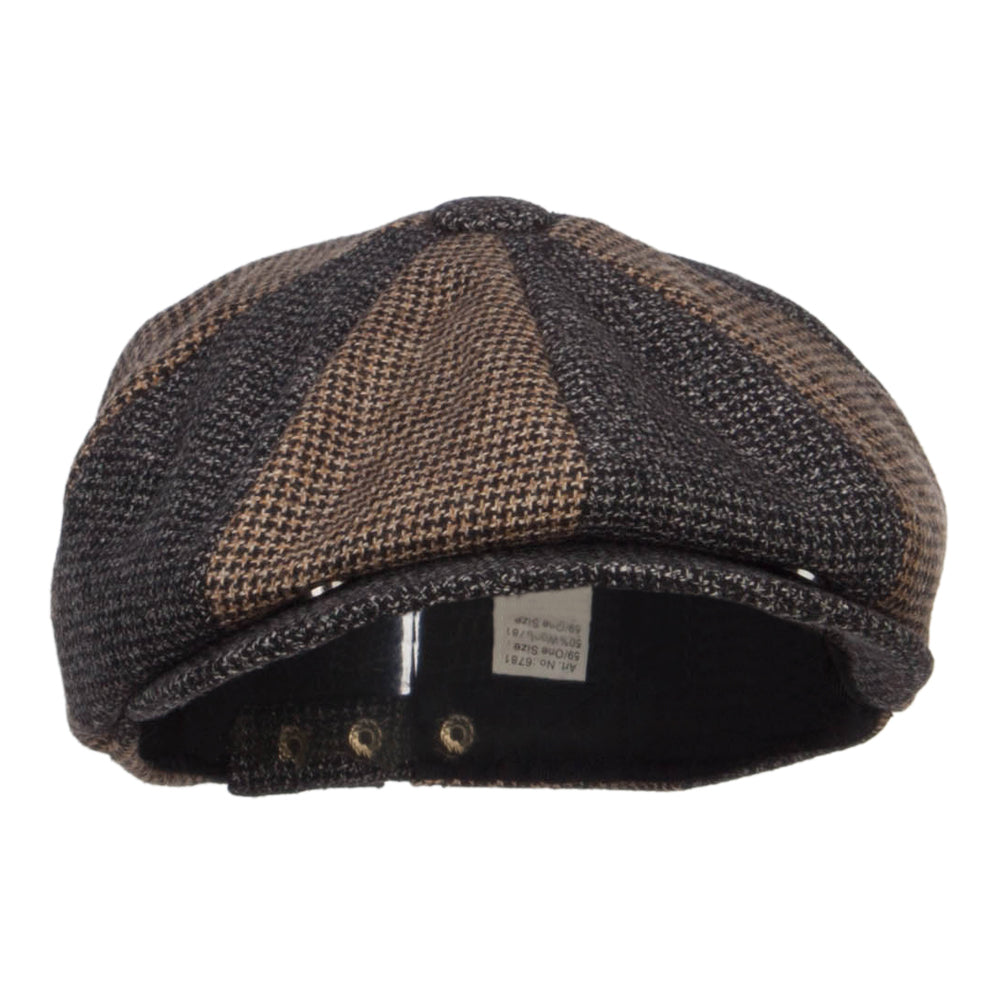 Men's Two Tone Wool 8 Panel Newsboy Hat