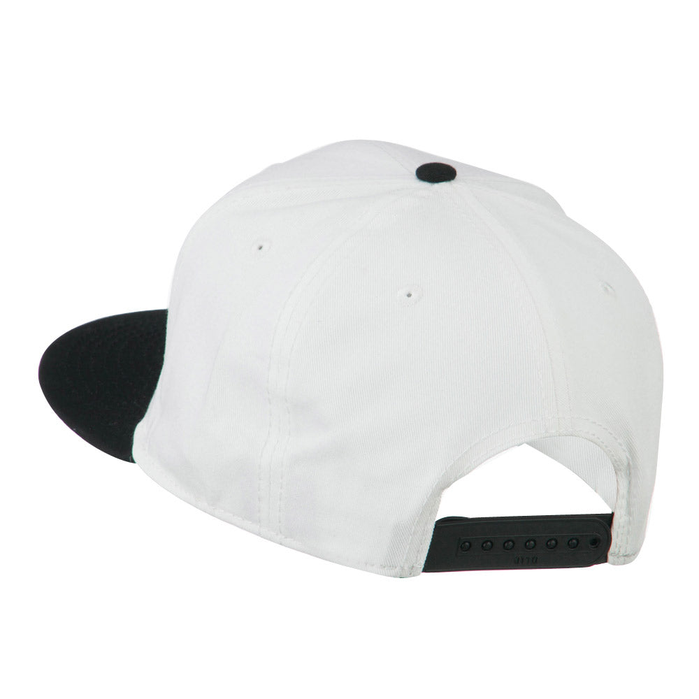Two Tone Superior Cotton Twill Flat Bill Snapback Cap