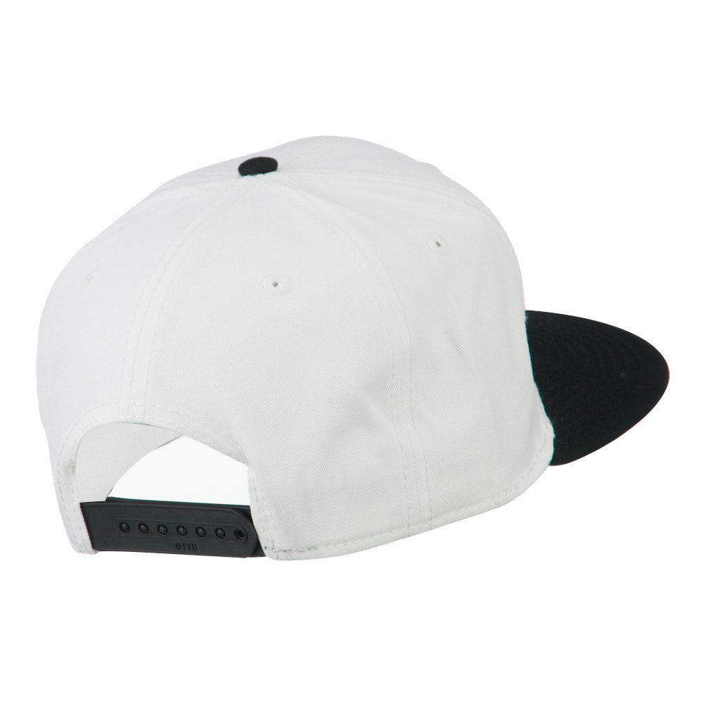 Two Tone Superior Cotton Twill Flat Bill Snapback Cap