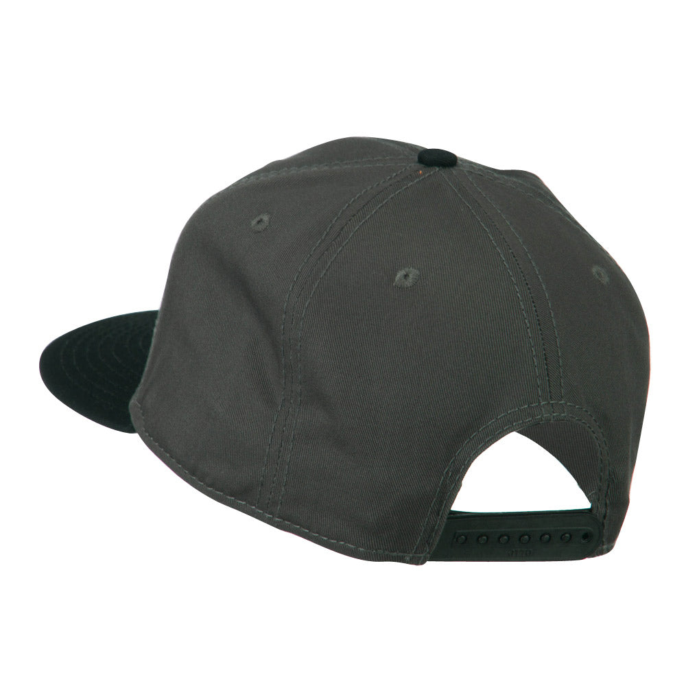 Two Tone Superior Cotton Twill Flat Bill Snapback Cap