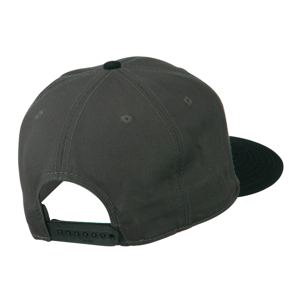 Two Tone Superior Cotton Twill Flat Bill Snapback Cap