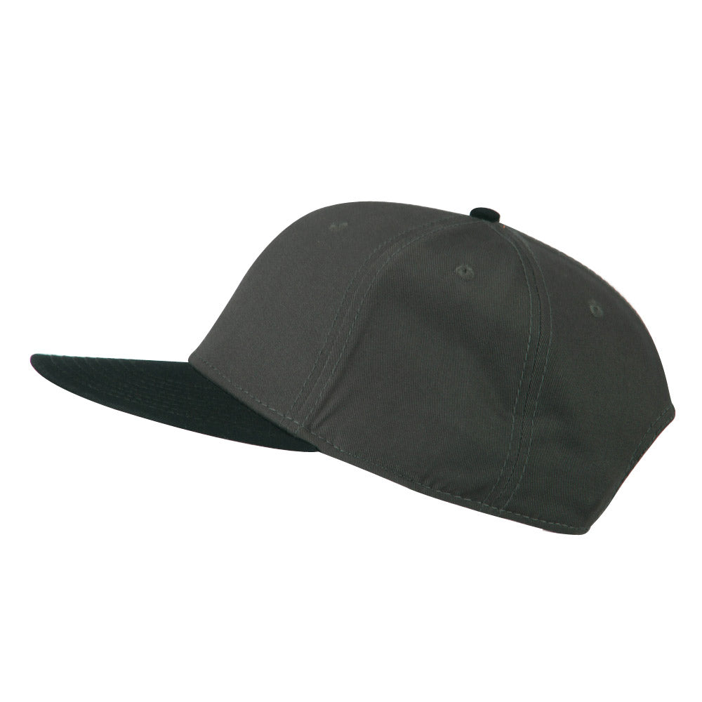 Two Tone Superior Cotton Twill Flat Bill Snapback Cap