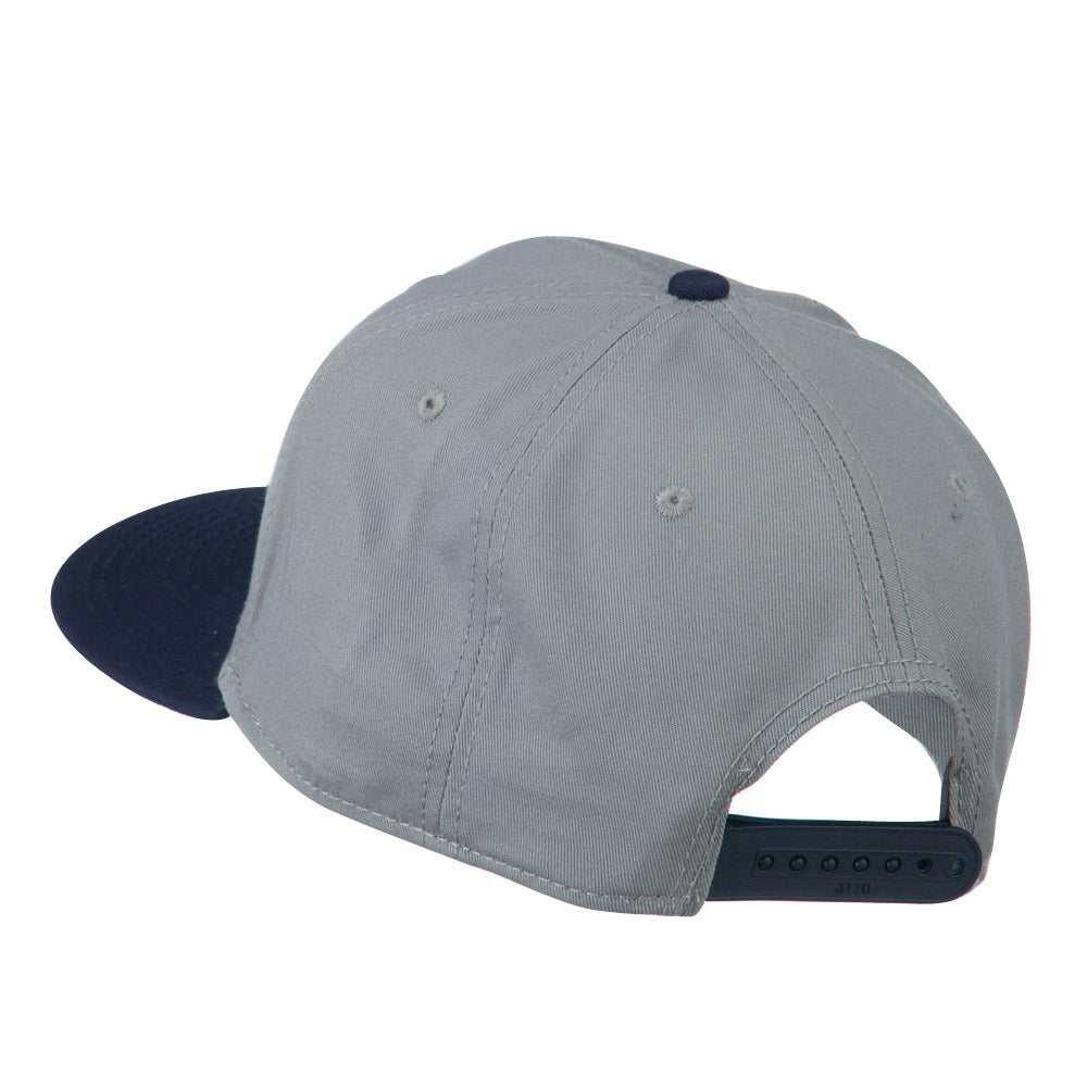 Two Tone Superior Cotton Twill Flat Bill Snapback Cap
