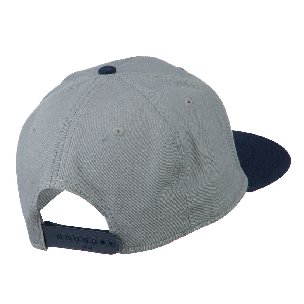 Two Tone Superior Cotton Twill Flat Bill Snapback Cap