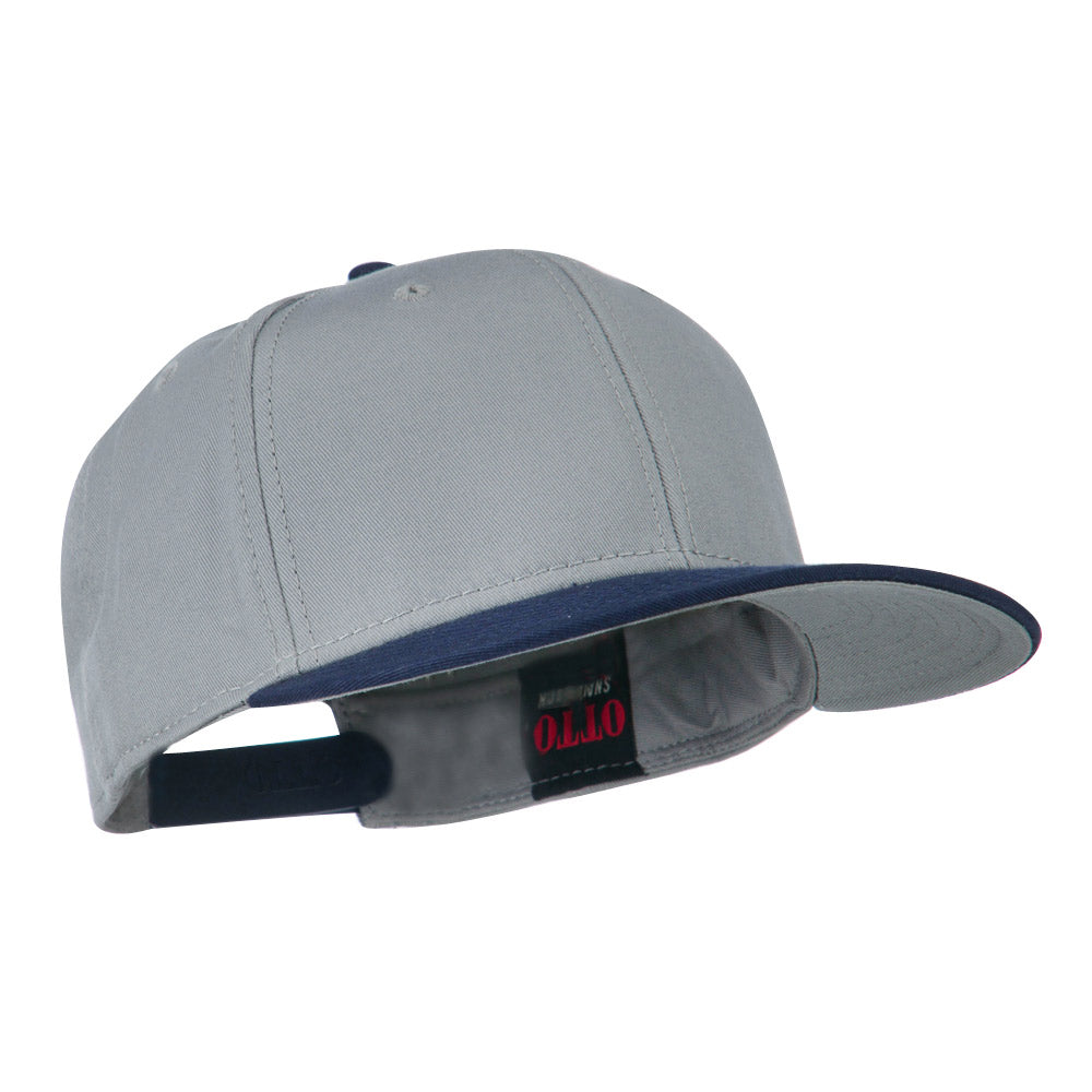 Two Tone Superior Cotton Twill Flat Bill Snapback Cap