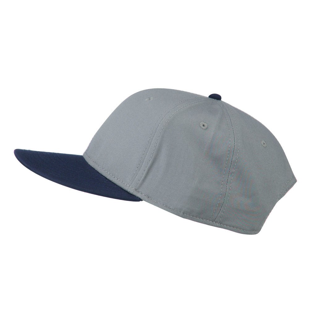 Two Tone Superior Cotton Twill Flat Bill Snapback Cap