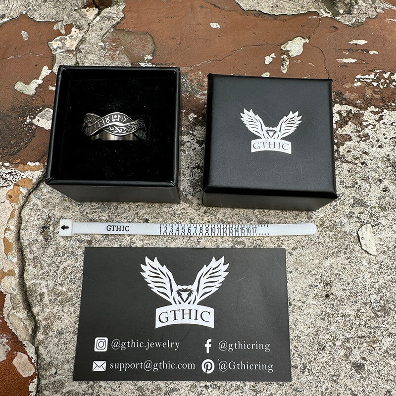 Twisted Viking Runes Stainless Steel Ring