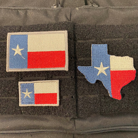 TEXAS Flag Tactical Patches - Set Of 3