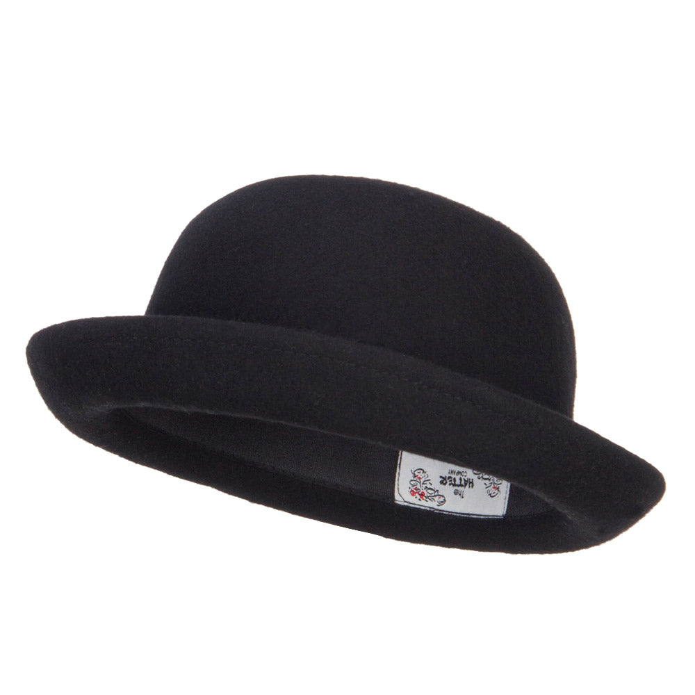 Big Size Wool Felt Upturn Brim Bowler Hat