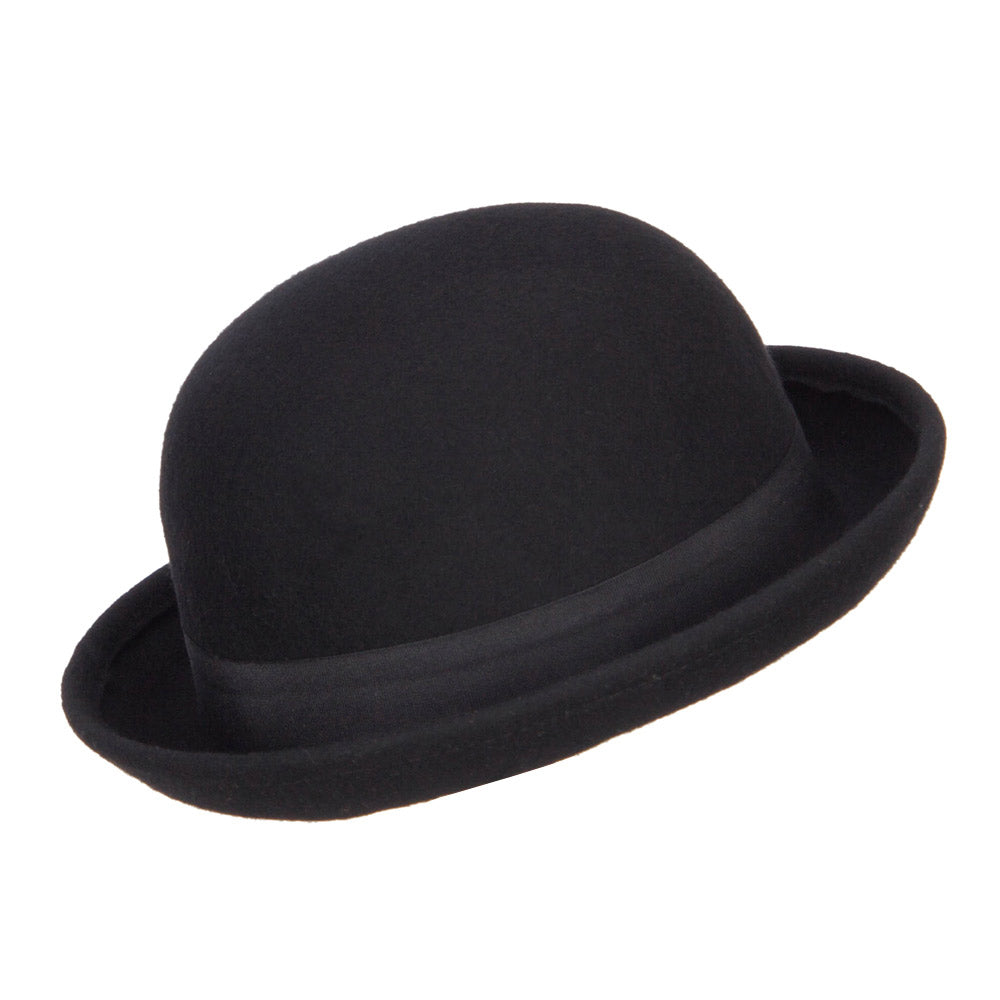 Big Size Wool Felt Upturn Brim Bowler Hat