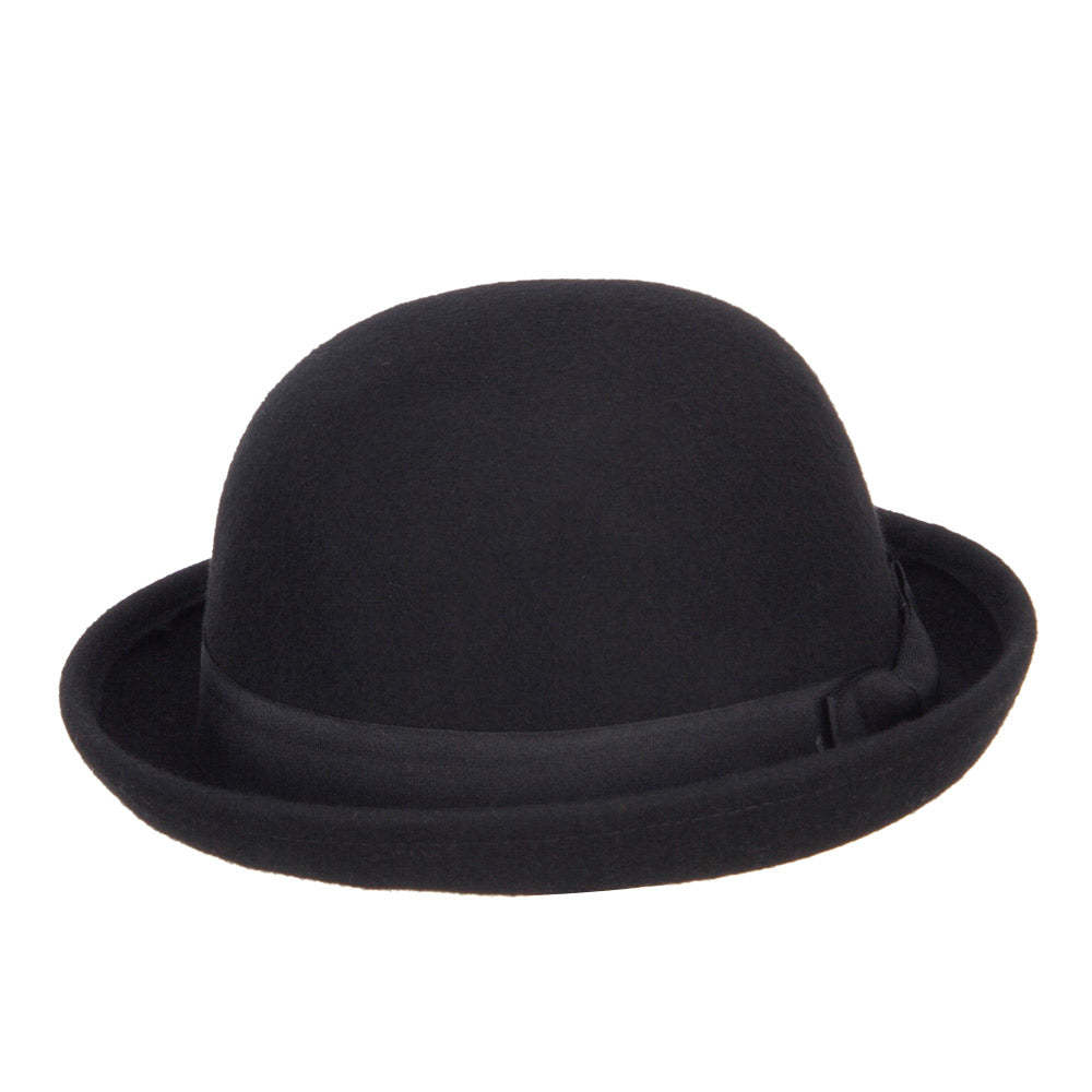 Big Size Wool Felt Upturn Brim Bowler Hat