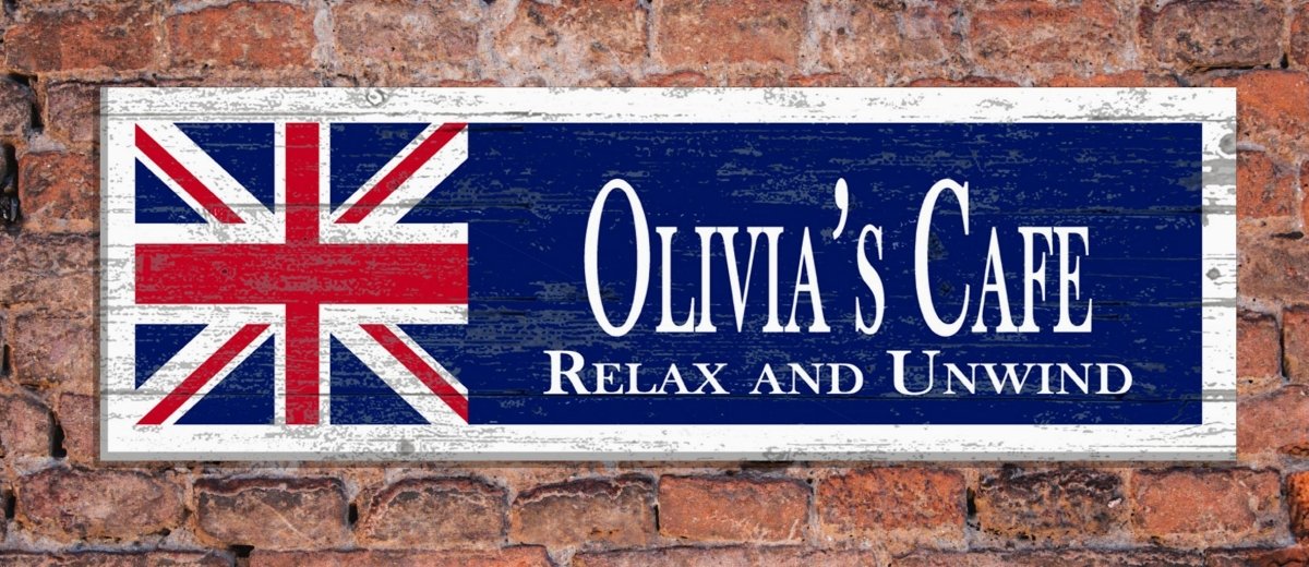UK Flag Family Name Sign Custom Wood Wall Art for English Family