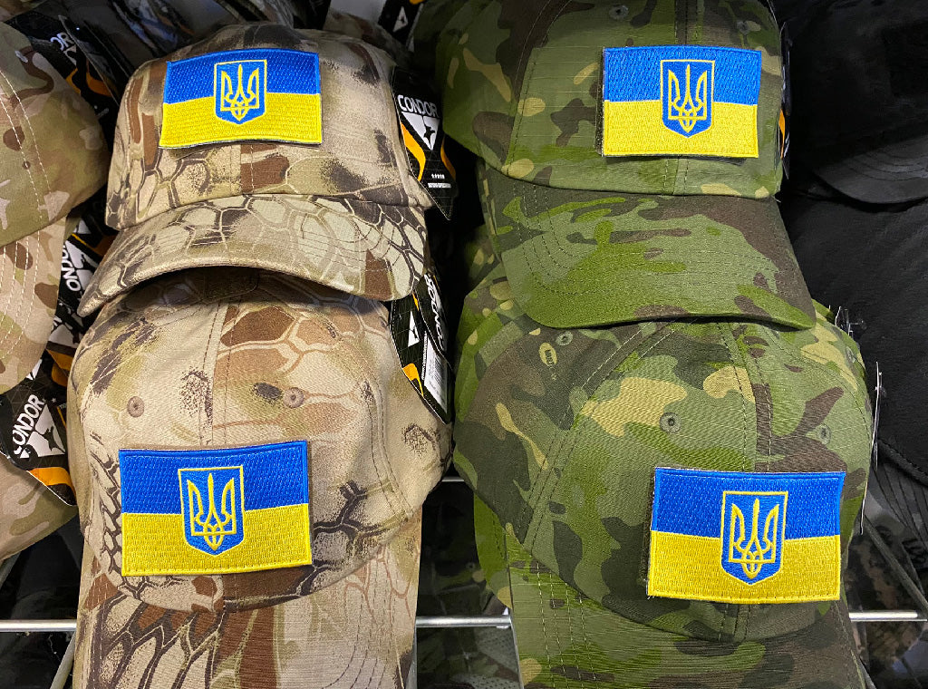 4-pk Ukraine Flag Patches - IronOn/Velcro/Tactical